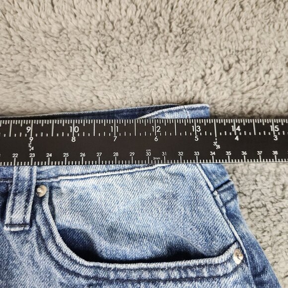 YMI Dream Fit High Waist Ankle Mom Jeans Womens JR's 7/28 Distressed Patched Y2K - Picture 3 of 10